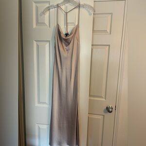 Express Chanpange Slip Dress Cowl Neck Sleeveless